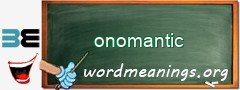 WordMeaning blackboard for onomantic